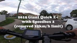 Giant Quick E 2019 with Speedbox2 25kmh removed [upl. by Pickens]