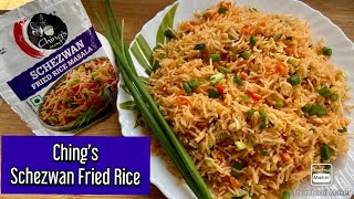 Schezwan Fried Rice Using Ching’s secret Schezwan fried rice masala Ching’s Fried Rice recipe [upl. by Ydur]