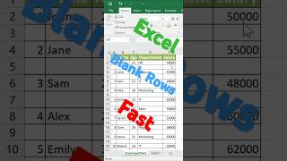 Excel Tricks  Remove Blank Rows excelmaster shorts [upl. by Caz434]