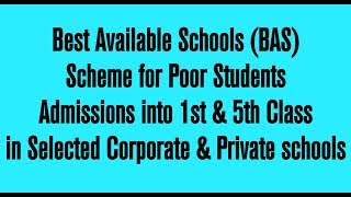 Best Available Schools Scheme for SCampST Students [upl. by Einned]