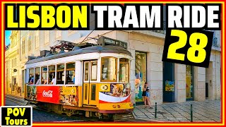 Riding LISBON TRAM 28 😁Lisbons Most EPIC and Fun Form of Transportation Portugal 4K [upl. by Lenroc875]