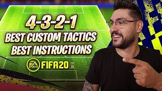 FIFA 20 BEST FORMATIONS 4321 TUTORIAL  BEST TACTICS amp INSTRUCTIONS  4321 GUIDE [upl. by Dekow919]