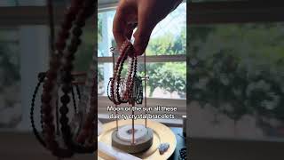 Cleansing crystal bracelets with incense [upl. by Jelene]