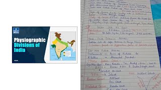 physiographic divisions of indiaone shot marathonHand written notes [upl. by Clementina]