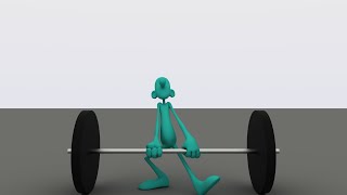 Funny Weight Lifting Animation  3D Animation [upl. by Sulecram968]