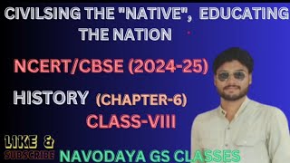 Class 8 history Chapter6  civilising the quotNativequot educating the Nation PART1 [upl. by Karlan228]