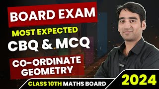 Fixed Case Based MCQs of Coordinate Geometry  Board Exam  Class 10 Ncert [upl. by Tigdirb]