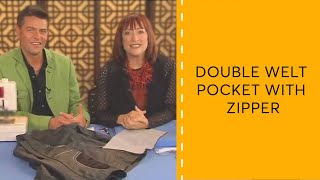 Episode 56 Double Welt Pocket with Zipper [upl. by Dever]