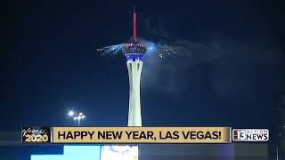 New Years Eve fireworks show over the Las Vegas Strip [upl. by Wylde]