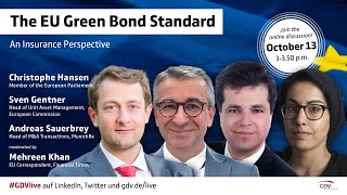 GDVlive The EU Green Bond Standard  An Insurance Perspective [upl. by Nyrrat353]