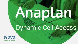 Anaplan Tips amp Tricks Dynamic cell access [upl. by Bertina]