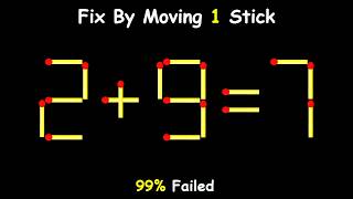 20 Fun Matchstick Puzzles To Improve IQ [upl. by Llenrag779]