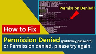 How to fixt Permission denied publickeypassword or Permission denied please try again [upl. by Colon63]