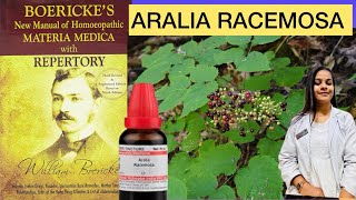 Aralia RACEMOSA homeopathic mother tincture in Hindi [upl. by Gerrald]