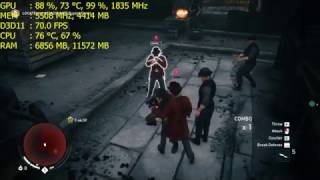 Assassins Creed Syndicate Gtx 1080 Ti i7 6700K 4K 1400p 1080p Ultra Settings Frame Test [upl. by Frederik]