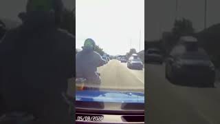 Road rage driver knocks motorcyclist off bike after 50mph chase shorts [upl. by Acissaj]