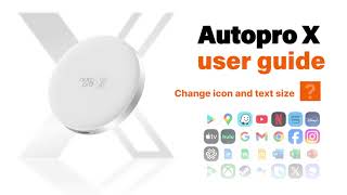 Auto Pro X User Guide  How to Change icon and text size [upl. by Aneloc]