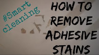 How to remove sticker  tape adhesive stains from the cabinet and cupboards  How hacks [upl. by Ellenaj]