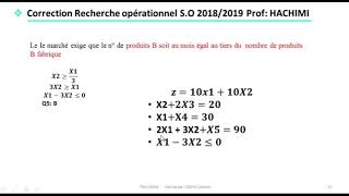 correction examen recherche opérationnelle SO [upl. by Ludeman]