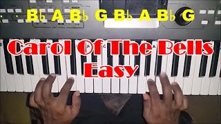 Carol of the Bells  Easy Piano Tutorial  How To Play [upl. by Kiran]