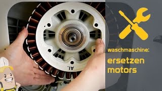 Ersetzen des Motors Ihrer Waschmaschine  Das Ersatzteilecenterde Verfahren [upl. by Eanod]