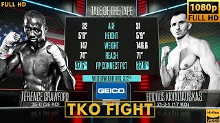 TERENCE CRAWFORD USA vs EGIDIJUS KAVALIAUSKAS LITHUANIA TKO FIGHT [upl. by Yelserp815]