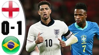 England 01 Brazil  highlights amp Goal ⚽ internationalgame England brazil endrick [upl. by Elisee89]