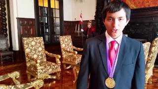 Christian Altamirano Medalla de oro en la Olimpiada Internacional de Matemática [upl. by Nojad299]