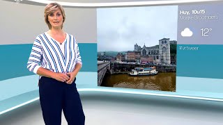 Weervrouw Sabine Hagedoren met het Vlaamse weerbericht van zaterdag 18 mei 2024 op VRT 1 [upl. by Yrrehs383]