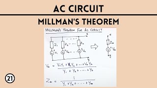 Milmans Theorem in AC Circuit  Circuit Theory  UNIT 2  EEE with prof RKN  Video 21 [upl. by Marrin]