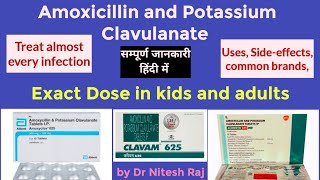 ClavamAugmentinAdvent antibiotics full information including exact doses in kids drniteshraj [upl. by Knitter]