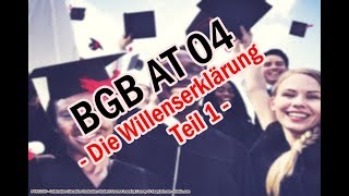 Die Willenserklärung  Objektiver Tatbestand  BGB AT 04 [upl. by Ellehsor]