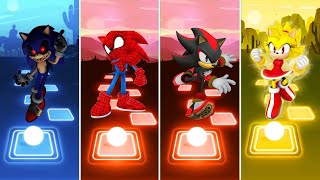 Sonic exe 🆚 Spiderman Sonic 🆚 Shadow Sonic 🆚 Super Amy Rose  Sonic EDM Rush Gameplay [upl. by Yemac]