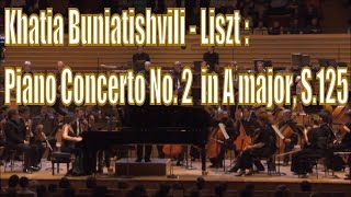 Khatia Buniatishvili  Liszt  Piano Concerto No 2 in A major S125  Concert in Paris [upl. by Abbotsen884]