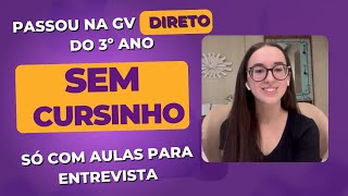 PASSEI DIRETO DO 3º ANO PARA A FGV SEM CURSINHO [upl. by Adnocahs]