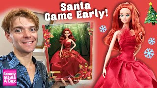 NEW Holiday Barbie 2022 Unboxing Doll Review [upl. by Nariko]