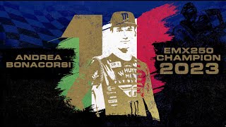 Andrea Bonacorsi EMX250 Champion 2023 [upl. by Hunter]