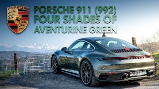 Four Shades of Aventurine Green  Porsche 911 992 [upl. by Ayerim]