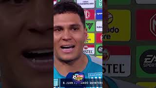 Las palabras de Juanfer Quintero tras la clasificación de Racing a la final de la Sudamericana 🏆 [upl. by Kayne]