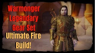 WARMONGER LEGENDARY GEAR SET OVERVIEW  BRUTAL SIEGE GAMEPLAY  DLC  GUIDE Shadow of War [upl. by Kedezihclem802]