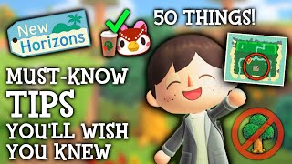 50 Things I WISH I Knew Sooner in Animal Crossing New Horizons [upl. by Ahtelahs706]