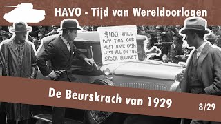 08 Wereldoorlogen  De economische wereldcrisis  De Beurskrach van 1929 [upl. by Nolie]