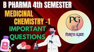 Medicinal Chemistry  1 importantquestion important bpharma pharmacy study exam trending [upl. by Yennep]