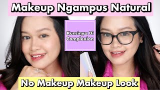 MAKEUP NGAMPUS SIMPLE CEPAT NATURAL KUNCINYA CUMA PAKE INI  SKINTIFIC COVER ALL PERFECT CUSHION [upl. by Eitsim]