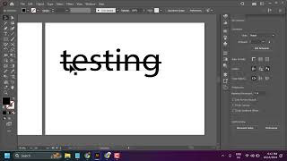 How to strikethrough text in Adobe Illustrator [upl. by Odlabu]