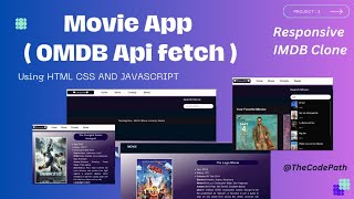 Mini IMDB Clone Movie App Using Html Javascript coding computerscience webdev webdevelopment [upl. by Adair]