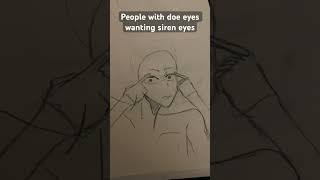 Almond eyes  sireneyes eyes art trend  tried my best with the drawing😭 [upl. by Karlen428]