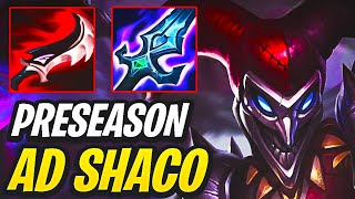 MY FAVORITE AD SHACO BUILD FOR PRESEASON  Items amp Runes in Description [upl. by Choo]