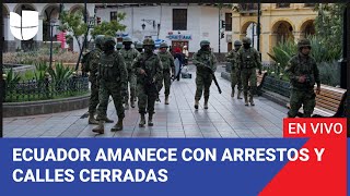 Edición Digital Ecuador amanece con arrestos y calles cerradas tras ola de violencia [upl. by Ellierim836]