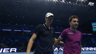 2024 Nitto ATP Finals Sinner vs Ruud Highlights [upl. by Oilalue379]